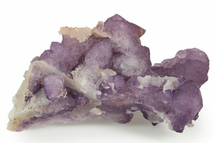 Rich Purple Octahedral Fluorite Crystals w/ Druzy Quartz - Arizona #368392
